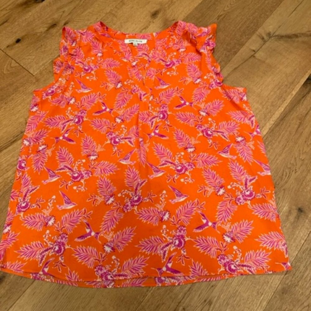 Rose + Olive Sleeveless Shirt Size Large